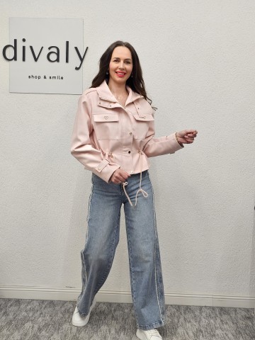 Geaca Maia Piele Eco Pink