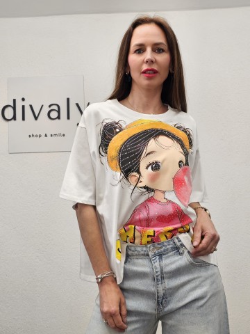 Tricou Vali White